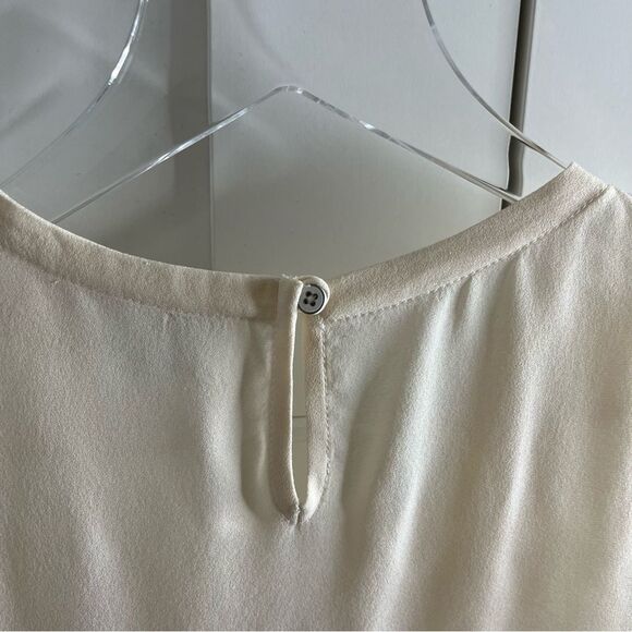 Yigal Azrouel Silk Ivory Black Sleeveless Blouse size 6 - Picture 8 of 10